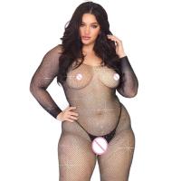 Body de talla grande para mujer con pedrería, cárdigans sexys de cuero a cuadros, lencería erótica, medias sexuales - details 3