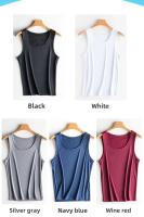 Chaleco de malla de seda de hielo para hombre, ropa interior de malla hueca de verano, camiseta deportiva fina de talla grande sin mangas, informal de moda - details 11