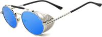 Gafas de Sol Steampunk Estilo Redondas Vintage Polarizadas Retro Gafas UV400 Protección Marco de Metal - details 8