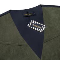 Chaleco informal de gamuza sintética de vaquero occidental para hombre, chaleco ajustado con cuello en V para ciclismo de motor y graduación, ropa social para hombre - details 26