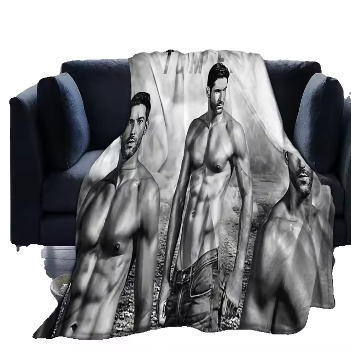 Manta de Fleece Cálida y Suave de Tom Ellis para Sofá Oficina Cama de Autocamping Cozy Peluche Throw Blankets Playa Todas las Estaciones Usable en Casa Viaje Camping - 1