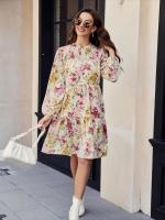 Vestido Floral Midi para Mujer Moda de Primavera Otoño 2025 Vestidos Largos para Mujeres Curvas - details 2