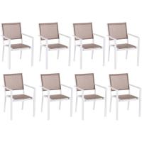 Silla de jardín apilable Deluxe Tailandesa |   De aluminio y textileno |   Tamaño 55x60x86 cm. |   (2, Negro y Marrón) - details 30
