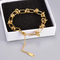 Pulsera de acero inoxidable 316L Estilo novedoso para mujeres Pulsera de oro antioxidante - details 4
