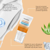 Crema de protección solar que resiste los rayos UV previene quemaduras solares sequedad SPF 50 aislamiento a prueba de sudor al aire libre protector solar hidratante ligero - details 5