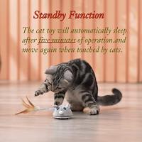 ATUBAN Automatic Cat Toys with Feather Wand , Interactive Cat Toys Mice for Indoor Cats/Kittens , Smart Sensing Mouse Cat Toys - details 4