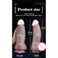 Empaque privado, consolador gigante realista enorme y Sexy, masturbadores vaginales grandes de silicona suave, juguete erótico para ventosa, pene grueso con glande - details 1