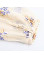 Camisa Elegante Translúcida Con Estampado De Flores Simple Para Mujer - details 10