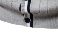 Cárdigan con cuello en V para hombre, suéter de manga larga, Chaqueta de punto con ribete de Color de contraste de moda - details 28