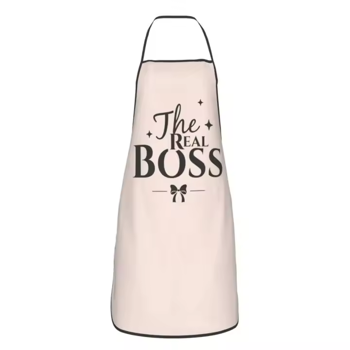 El delantal real mujeres hombres unisex babero pareja cocina tablier cocina chef pintura - 1