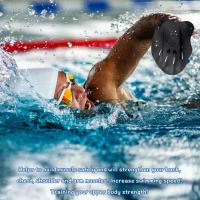 Paletas de mano de natación con correas ajustables, Ayuda de entrenamiento de fuerza, accesorios de equipo deportivo para piscina, 1 par - details 1
