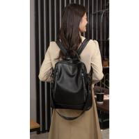 Mochila De piel auténtica para mujer, bolso de viaje de alta calidad, informal, de hombro, 2023 - details 6