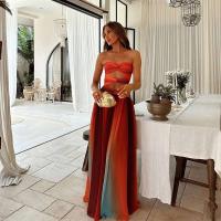 Elegante Vestido Largo sin Correas Blanco Cintura Alta Ajuste Delgado Moda de Verano 2025 - details 2