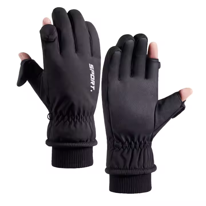 Guantes de esquí de invierno impermeables, guantes de nieve, deportes al aire libre, Snowboard, esquí, pantalla táctil, guantes de lana, antideslizantes, cálidos, dedos completos - 1