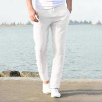 Pantalones de Lino y Algodón para Hombre Novedad de Otoño, Transpirables de Color Sólido, Ropa de Calle Deportiva S-3XL - details 1