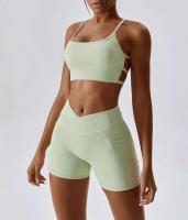Conjunto de yoga sin costuras de 2 piezas para mujer, sujetador para gimnasio y correr, ropa deportiva, body, sujetador deportivo - details 34