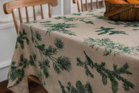 Mantel de Pino Verde Impreso Cubierta de Mesa de Algodón para Cocina y Comedor Decoración de Picnic - details 17