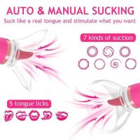 Embalaje privado SEXY Mujer Clit Sucker Vibrador Juguete sexual Potente mamada Succión Estimulación del pezón Lamer Coño Masaje Masturbador Punto G - details 1