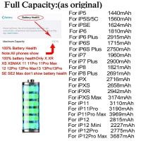 Batería De Reemplazo De Capacidad Original Para IPhone 14 13 12 11 Pro Max X XS XR XSMAX 5S 6 6S 7 8 Plus 7p, Batería Para Apple - details 0