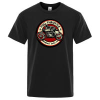 Camisetas de motorista Full Throttle Cafe Racer Rockabilly, Camiseta de algodón, ropa de calle informal de marca, camisetas de moda Harajuku 2022 - details 6