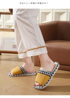 Pareja Home Pantuflas frescas de tela de algodón y lino. - details 16