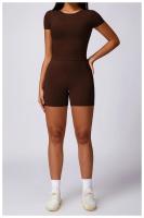 Material de nylon de los pantalones cortos flacos de la parte posterior sólida de la yoga Tre de la comodidad rápida - details 8