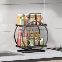 Soporte Circular de baño de oro negro, estante de almacenamiento para el cuidado de la piel, estante para cosméticos, organizador de maquillaje para dormitorio, ahorro de espacio - details 6