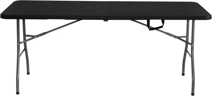 Mesa Plegable Portátil Multifuncional, 180x74x74cm, Imitación Madera, Marrón - 1