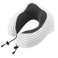 Almohada De Viaje Suave En Forma De U Para Cuello Con Memoria De Espuma Almohadilla De Soporte Para Cervical Uso En Avión Y Hogar - details 5