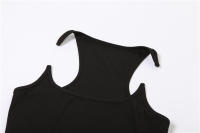 Camisola de cintura alta con cuello en U, corte ajustado de color liso para mujer, moda urbana - details 10