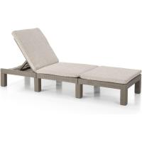 Sillón de Jardín al Aire Libre Estructura Reforzada con Cojín 4 Posiciones de Apoyo Diseño Gris - details 9