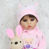 Muñeca de bebé Reborn de cuerpo completo de silicona para niña, juguete de vinilo de 19 pulgadas, vestido de bebé, regalo de cumpleaños, casa de juegos para bañarse, 48 CM - details 2