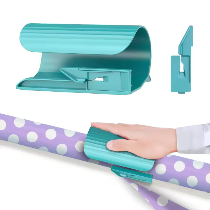 Cortador de papel de regalo, tubo de herramienta, se puede cortar fácilmente de forma segura y eficiente (2 cuchillas de repuesto) - 1
