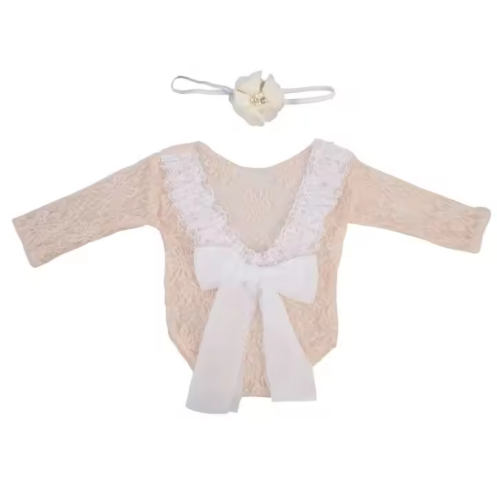 Accesorios de Fotografía para Recién Nacidos Conjunto de Gorro y Abrigo de Piel, Ropa de Punto para Niños, Regalos de Fotos para Madres y Bebés - 1