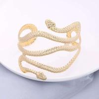 69HB Retro griego romano abierto pulsera de serpiente brazalete superior del brazo Cufrmlet Festival joyería de danza nupcial - details 1