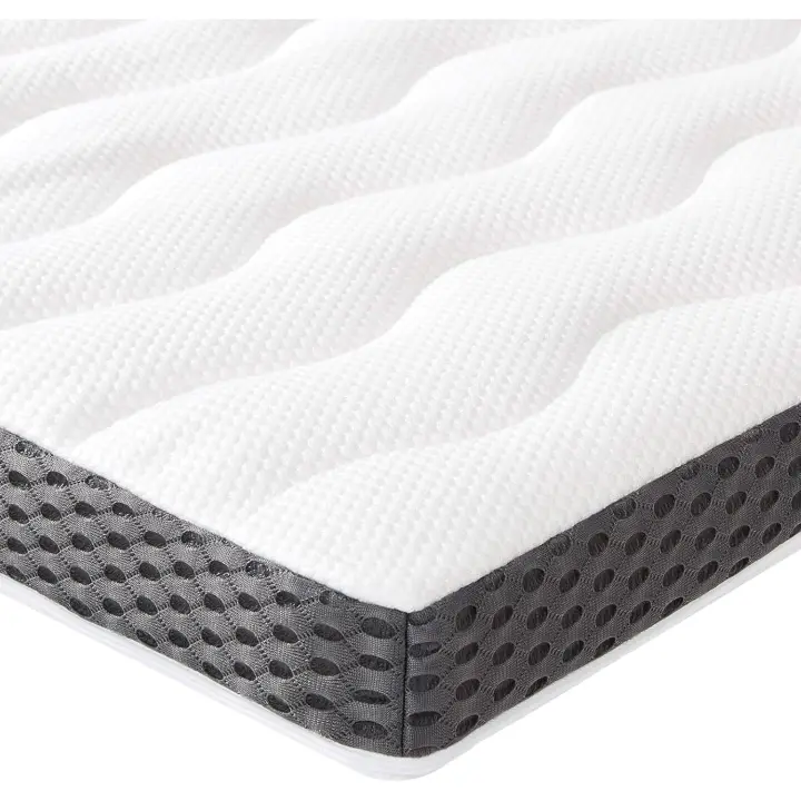 Colchón de Espuma viscoelástica Topper con memoria con Funda extraíble y lavable, 160 x 200 cm, 7 cm, Blanco - 1