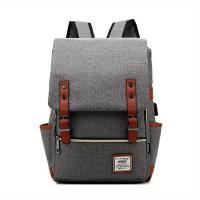 Mochila de estudiante Mochila de viaje Mochila casual al aire libre para hombres y mujeres Bolsa de computadora Bolsa de hombro Mochila multiusos con decoración de cinturón - details 4