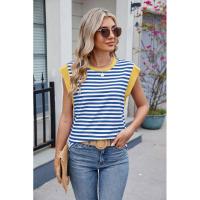 BUNO- Blusas informales holgadas a rayas para mujer, moda de verano 2025, camisas y blusas Vintage de gran tamaño para mujer, Top elegante juvenil para mujer - details 23