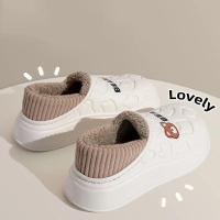 Zapatillas de casa impermeables para hombre y mujer, fieltro sual, interiores de algodón esponjoso, con dibujos de osos, para invierno - details 6