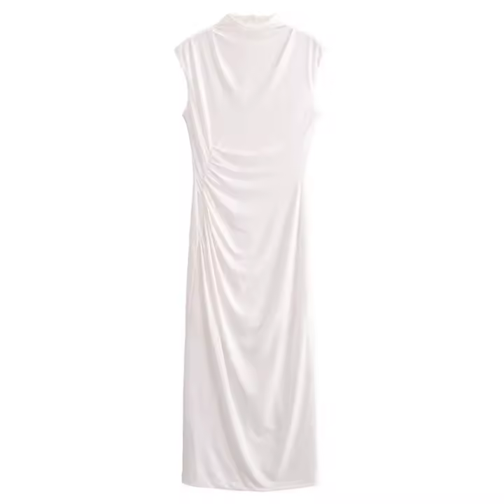 - Vestido sencillo sin mangas de color liso para mujer, vestido adelgazante y temperamental, nuevo vestido de primavera - 1