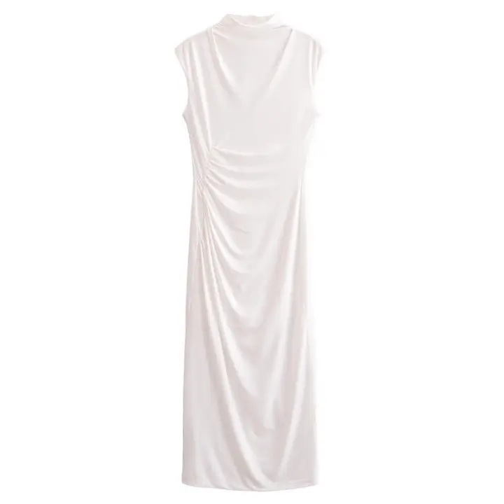 - Vestido sencillo sin mangas de color liso para mujer, vestido adelgazante y temperamental, nuevo vestido de primavera - 1