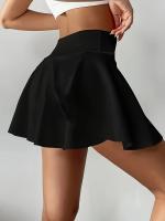 Falda pantalón deportiva para mujer con bolsillo para teléfono, falda pantalón deportiva con dobladillo plisado, tejido elástico de secado rápido para tenis, golf, yoga, baile, ropa deportiva informal - details 17