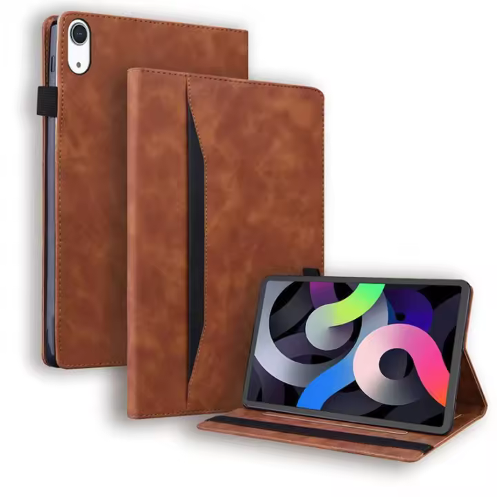 Funda protectora para iPad de 10,9 pulgadas, 10.ª generación (2022), cuero PU premium, tipo dividido retro con clip - 1