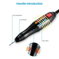 Taladro profesional para uñas, máquina de manicura con cuchillo de exhibición de velocidad, máquina de pedicura, lijadora de uñas eléctrica, herramientas para uñas, 12W, 20000RPM - details 5