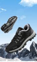 Zapatos de Senderismo Invierno para Hombres Botas Cálidas Exteriores para Acampar Antichoque Zapatillas de Escalada con Cordones - details 1