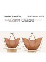 Bolso de mano de color sólido para Mujeres, material de cuero de Vaca, Bolso de axila, moda SO - details 0