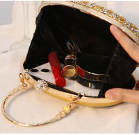 Nuevo bolso de noche con incrustaciones de diamantes de flor de aleación, bolso de mano para banquete de vestido de alta sociedad para mujer - details 10
