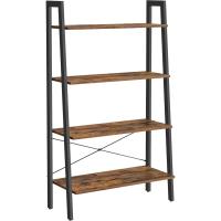 Estantería de 5 Niveles, Librería Industrial, Fácil de Montar, para Salón, Dormitorio, Cocina, Marrón Rústico y Negro LLS45X - details 17