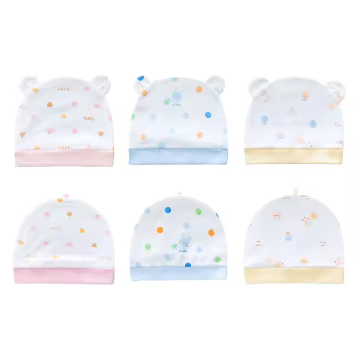 Conjunto de gorros de punto para bebé recién nacido, gorros suaves para bebé, niñas y niños, 0 a 6 meses, paquete de 6 - 1