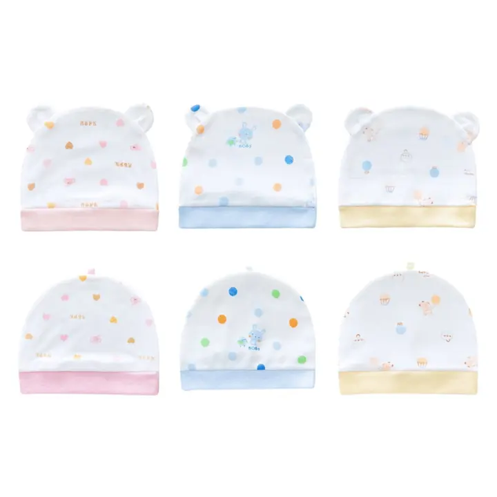 Conjunto de gorros de punto para bebé recién nacido, gorros suaves para bebé, niñas y niños, 0 a 6 meses, paquete de 6 - 1
